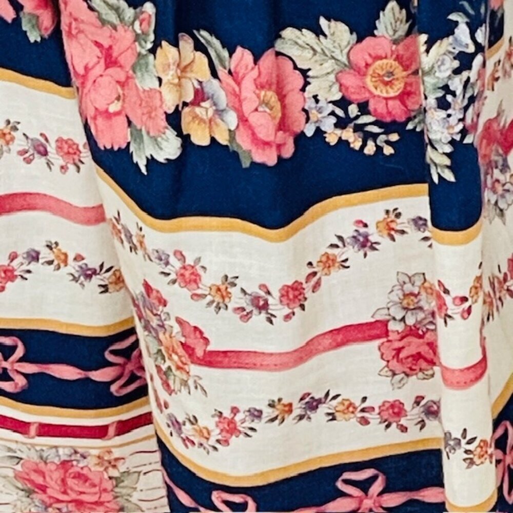 Vintage Prairie 1970's Cottagecore Floral Full Midi Skirt Medium - Picture 7 of 11
